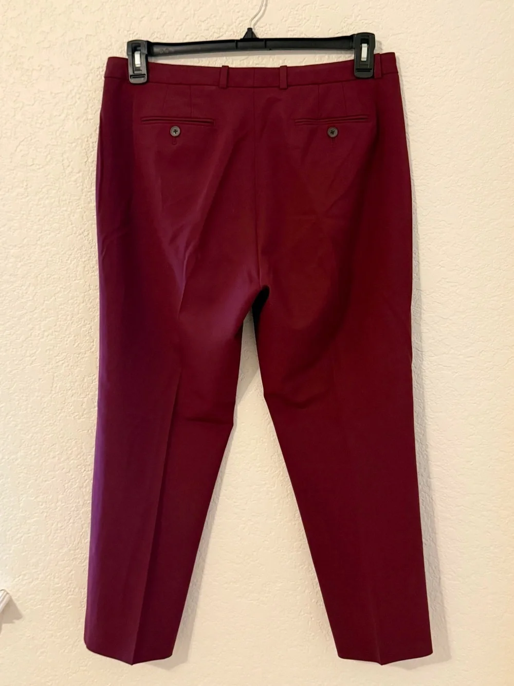 J.Crew Tollegno 1900 Italian Wool Burgundy Ankle Dress Pants Sz 10